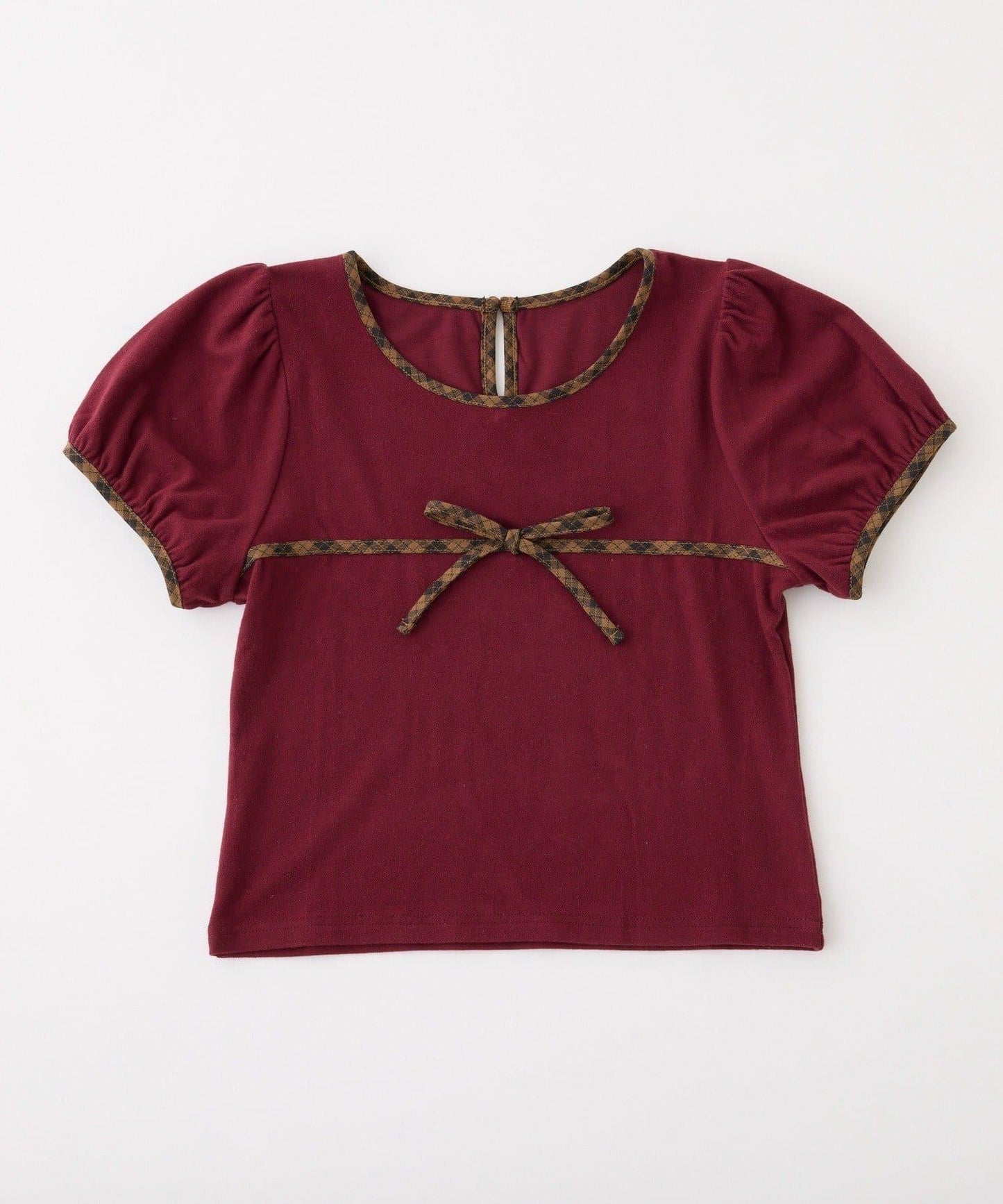 【one after another】拼色蝴蝶結T恤