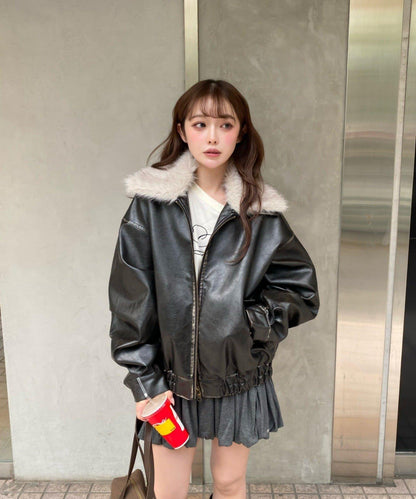 剪裁氣球袖迷你裙褲