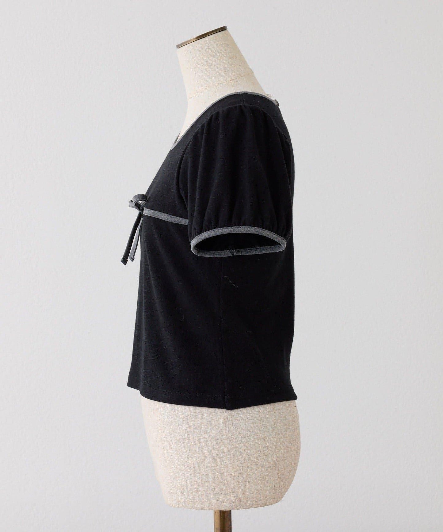 【one after another】拼色蝴蝶結T恤