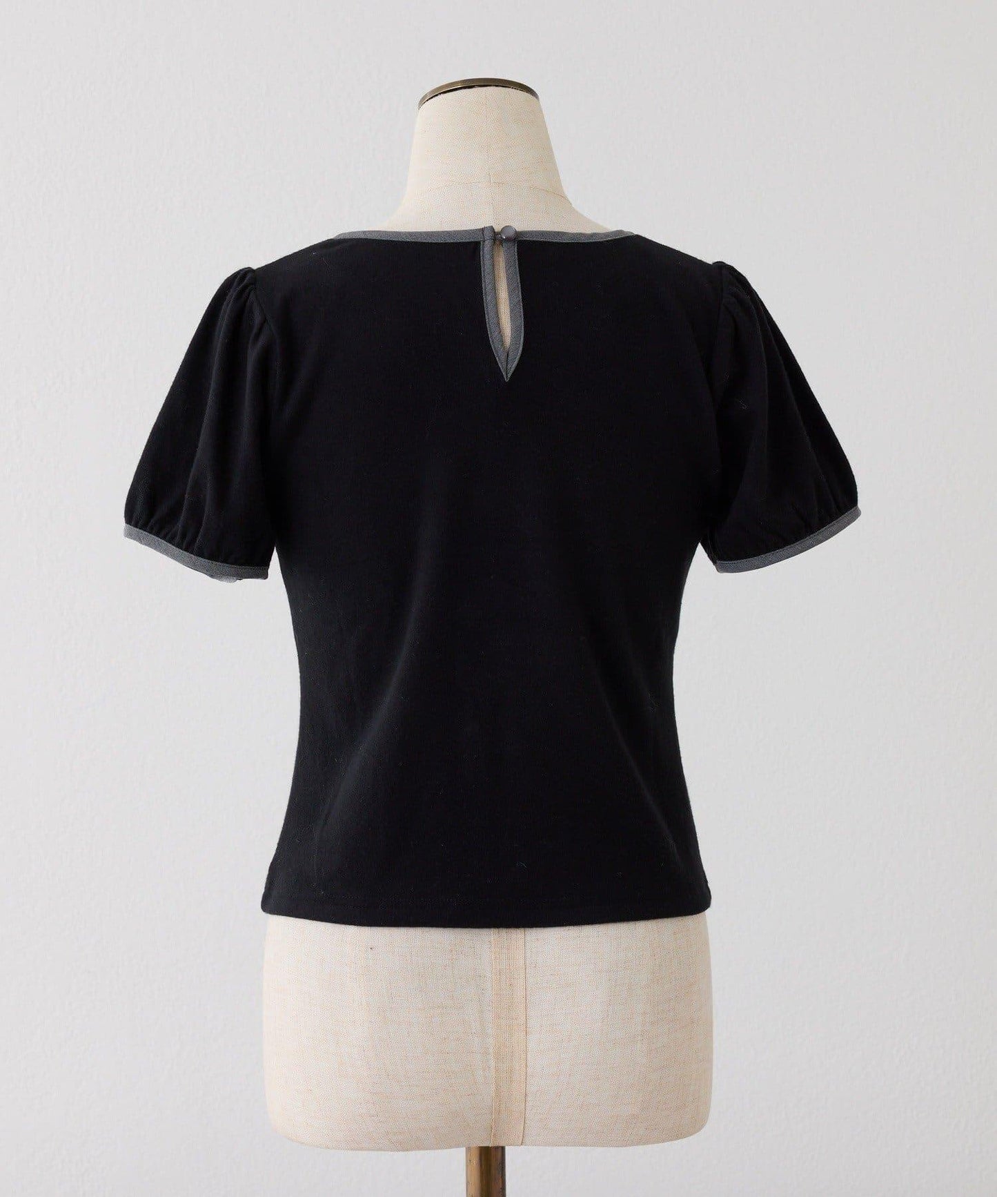 【one after another】拼色蝴蝶結T恤