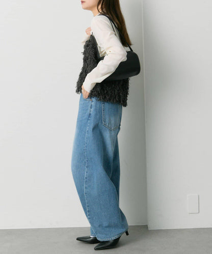 【/復刻】尼龍網紗天鵝絨高領上衣