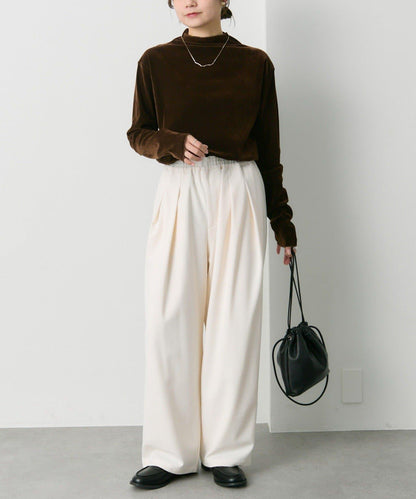 【/復刻】尼龍網紗天鵝絨高領上衣