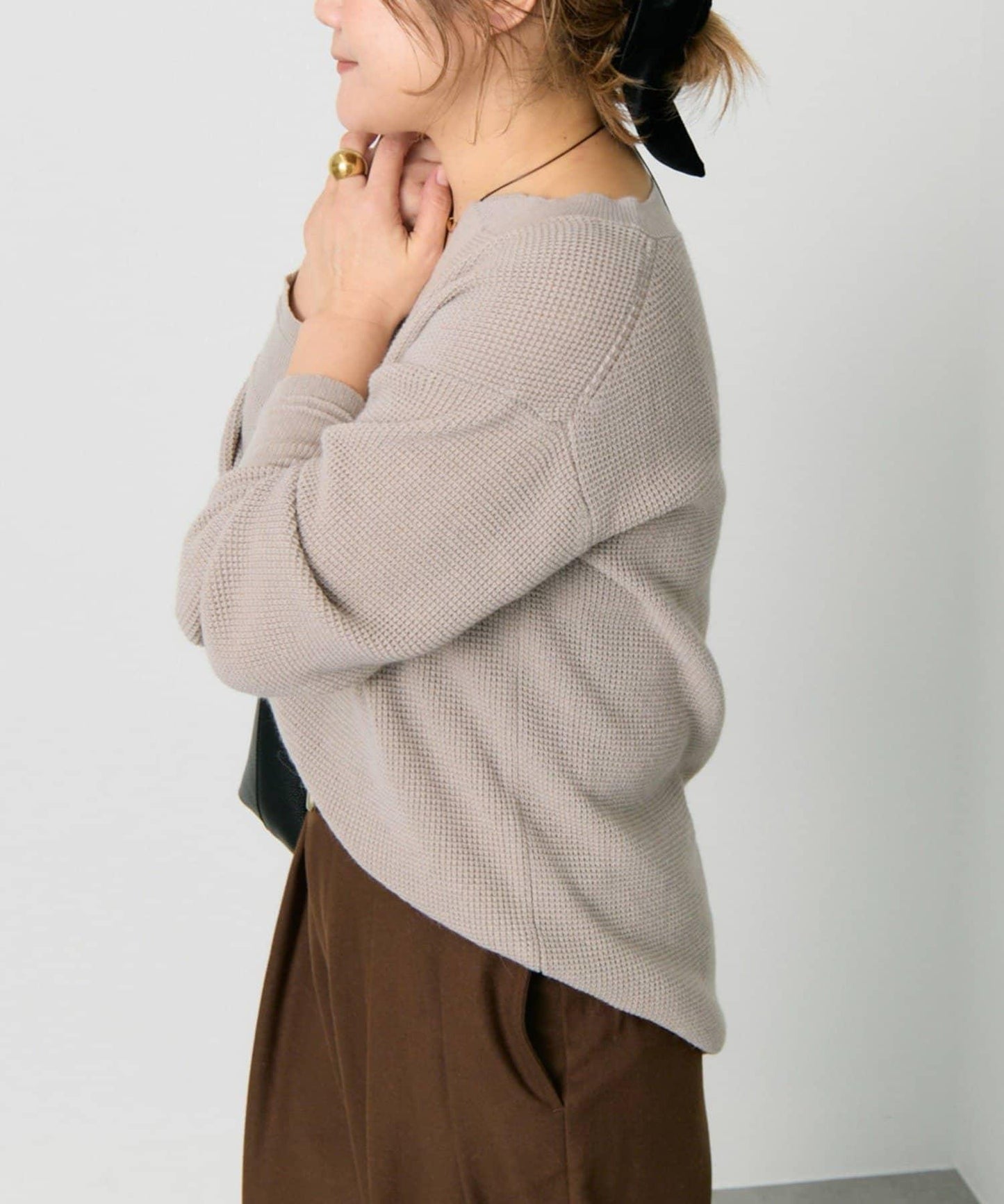 亨利領華夫格針織衫