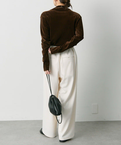 【/復刻】尼龍網紗天鵝絨高領上衣