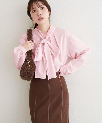 蝴蝶結領帶襯衫