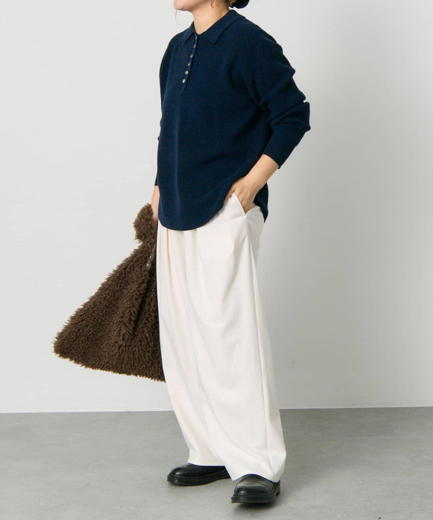 華夫格針織POLO衫