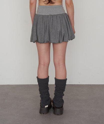 剪裁氣球袖迷你裙褲