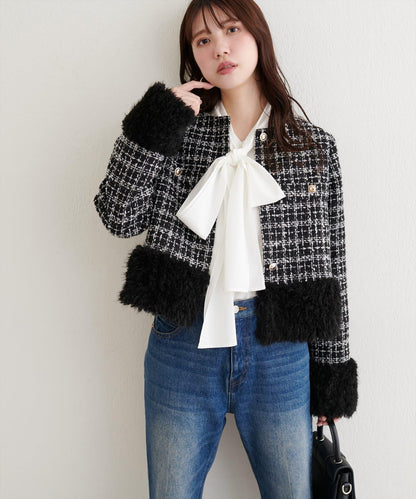 蝴蝶結領帶襯衫