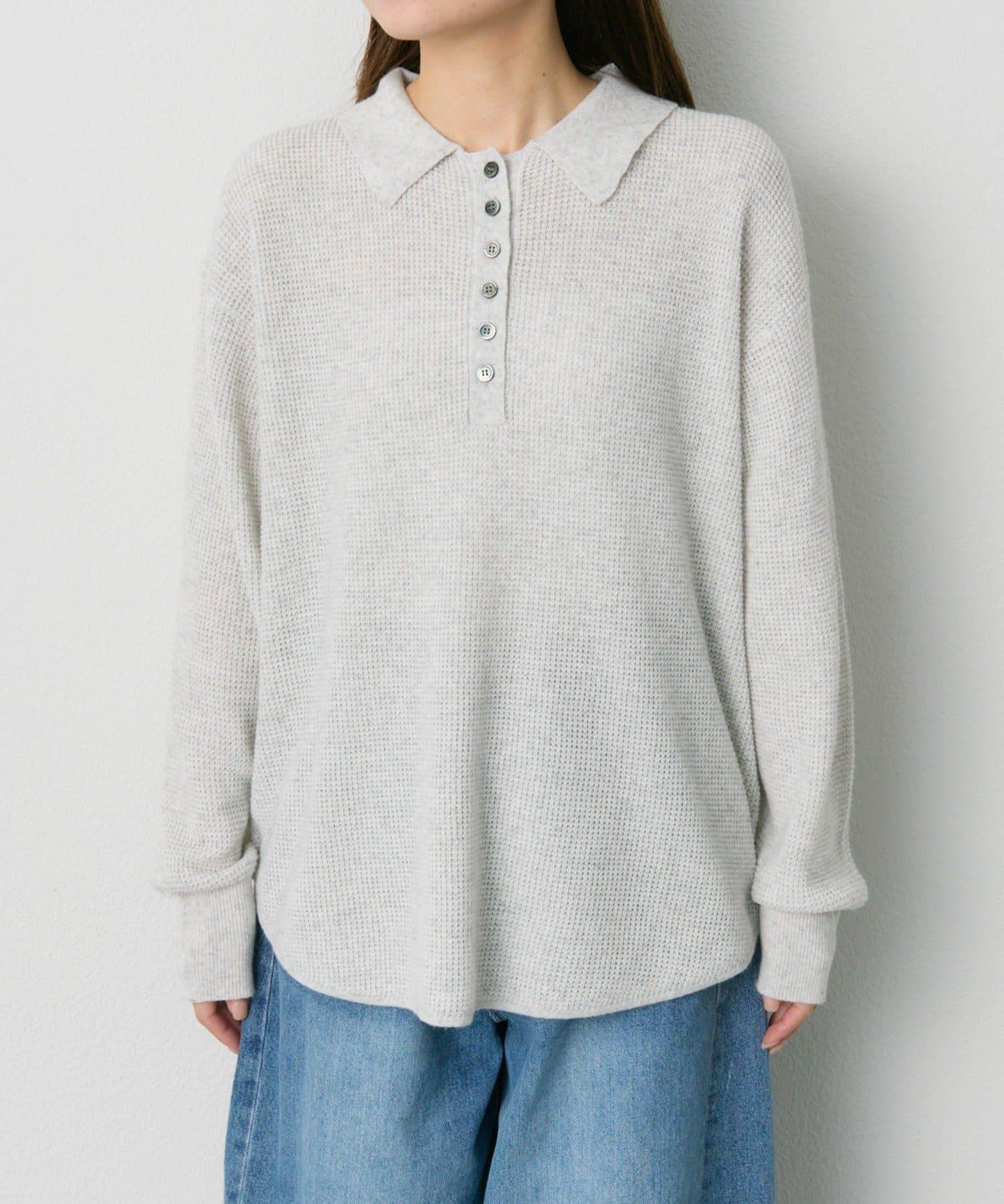 華夫格針織POLO衫