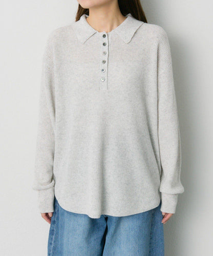 華夫格針織POLO衫