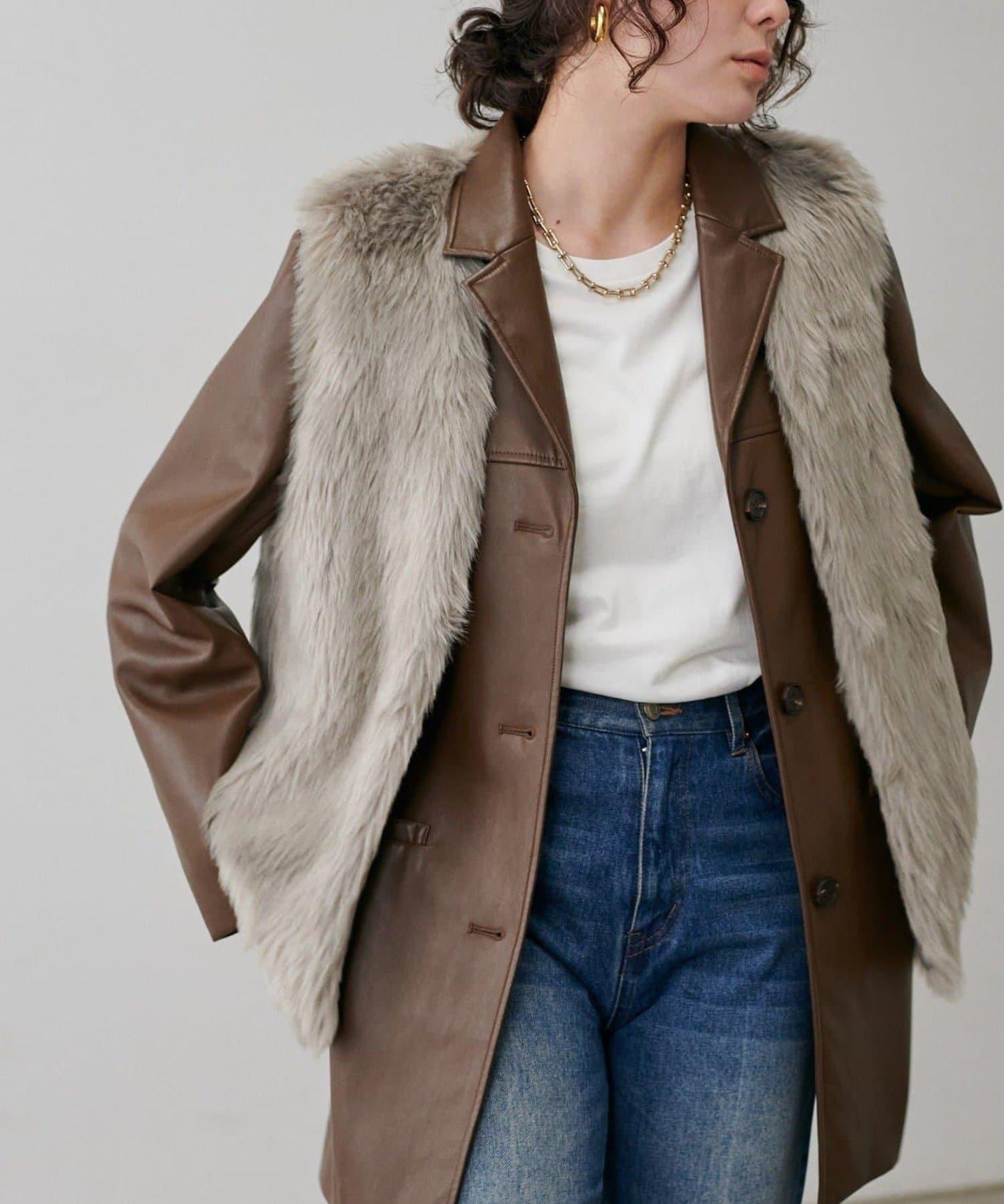 【LARUTA】長款仿皮草馬甲