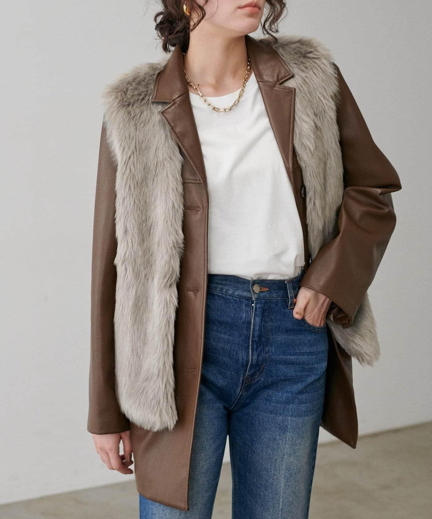 【LARUTA】長款仿皮草馬甲