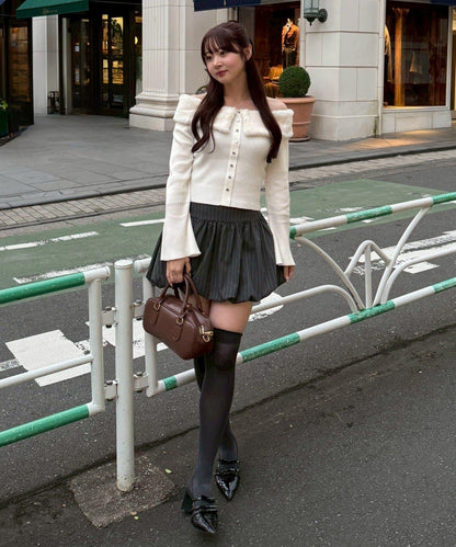 仿皮草翻領開衫