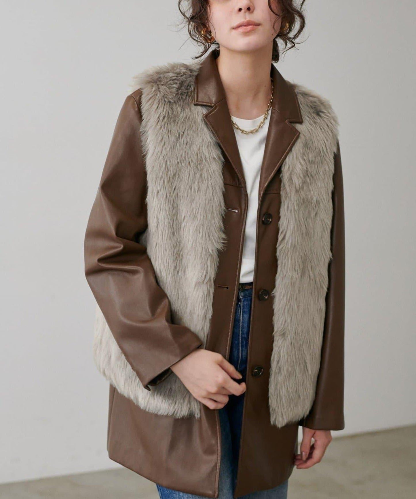 【LARUTA】長款仿皮草馬甲