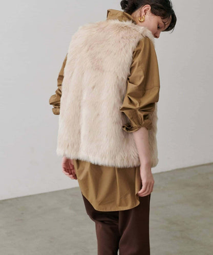 【LARUTA】長款仿皮草馬甲