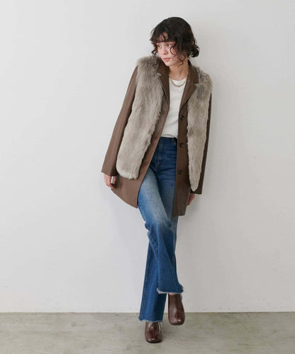 【LARUTA】長款仿皮草馬甲