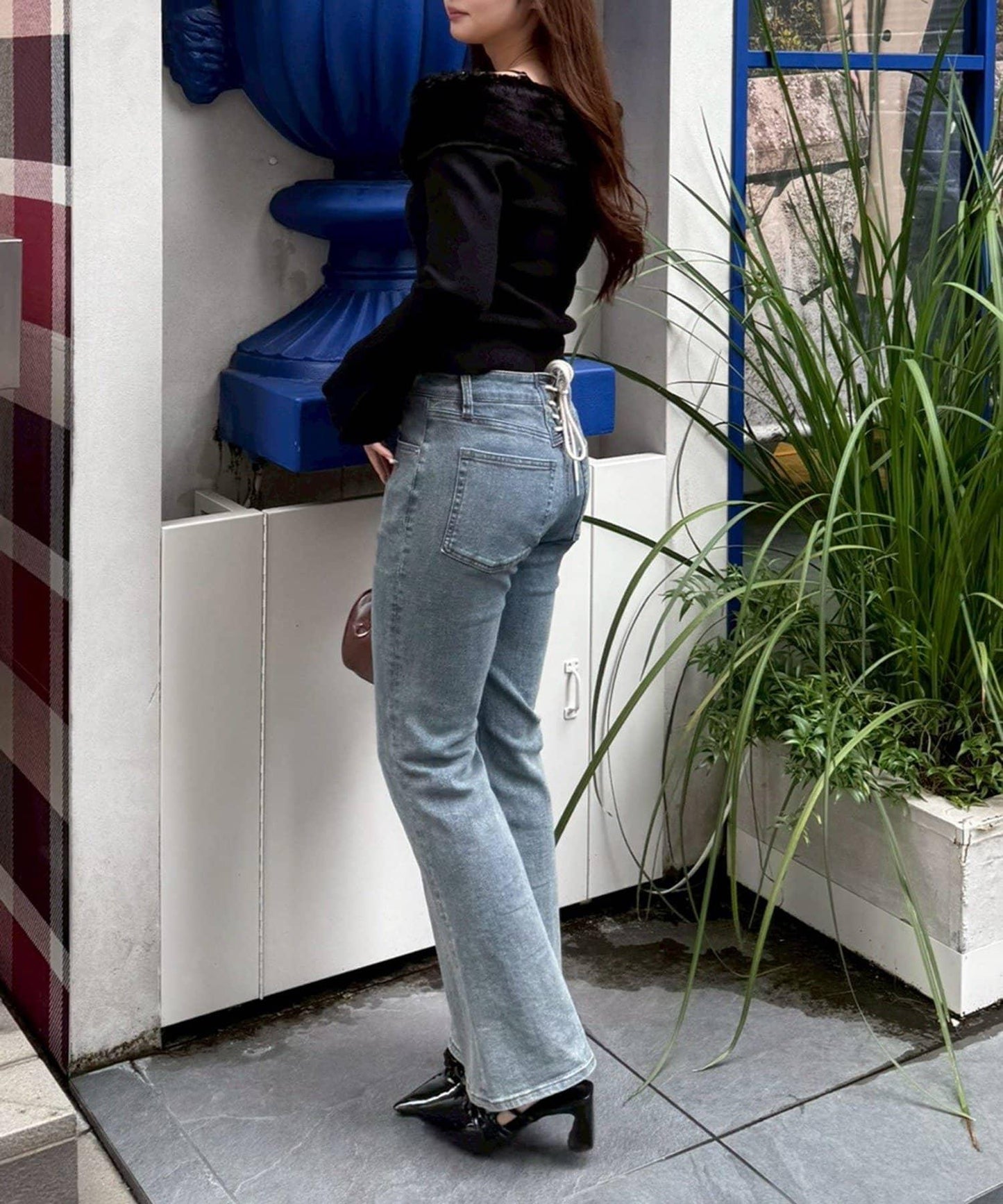 仿皮草翻領開衫