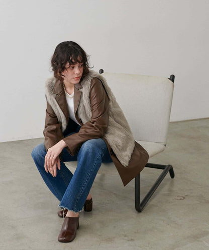 【LARUTA】長款仿皮草馬甲