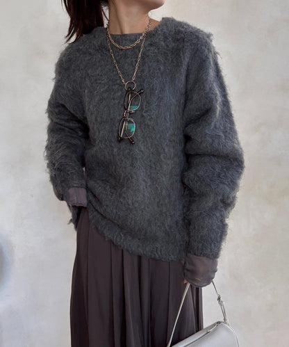 長款毛絨套頭衫