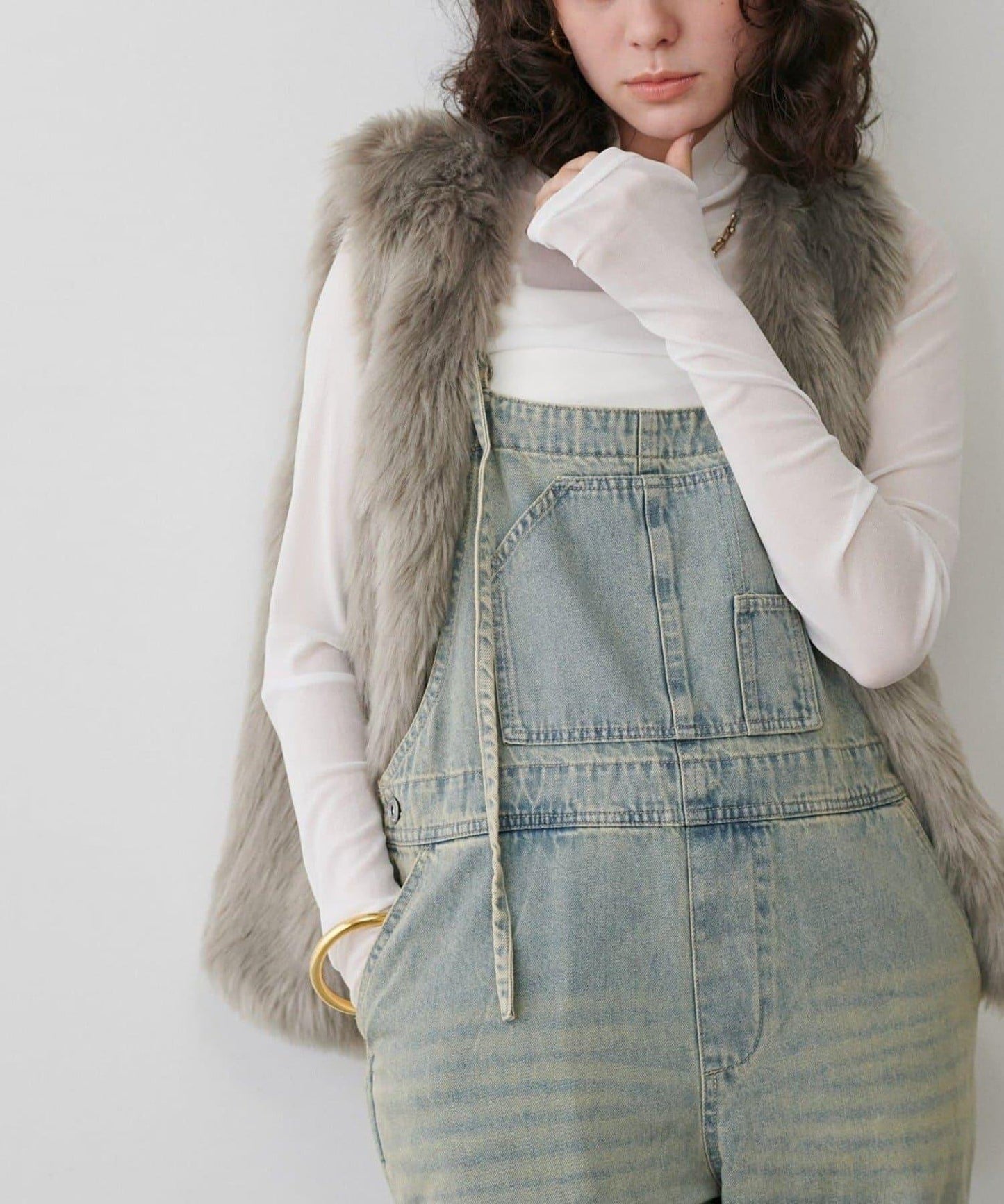 【LARUTA】長款仿皮草馬甲