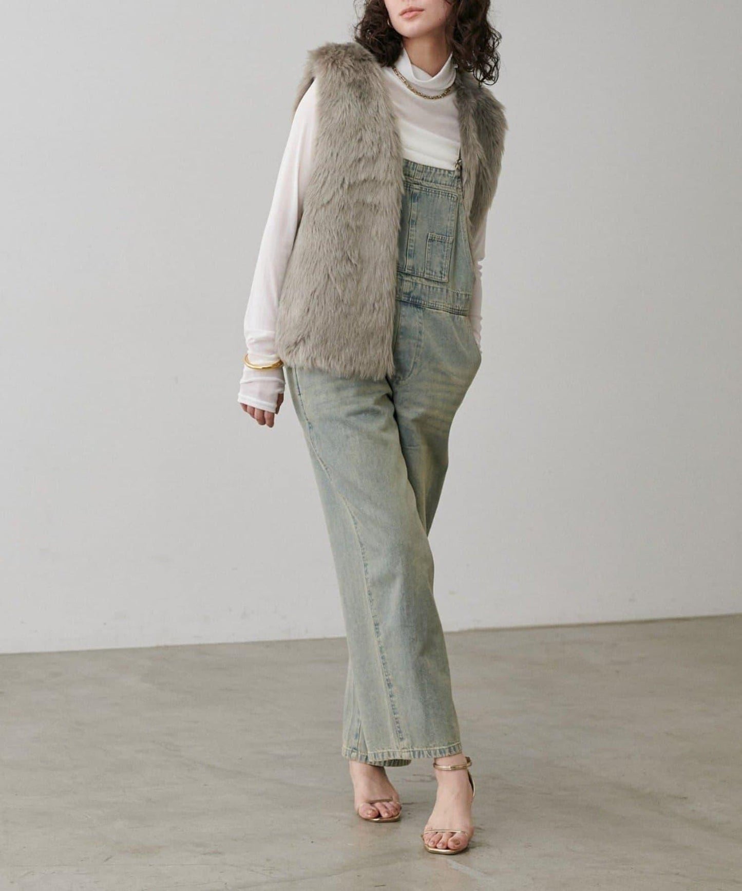 【LARUTA】長款仿皮草馬甲