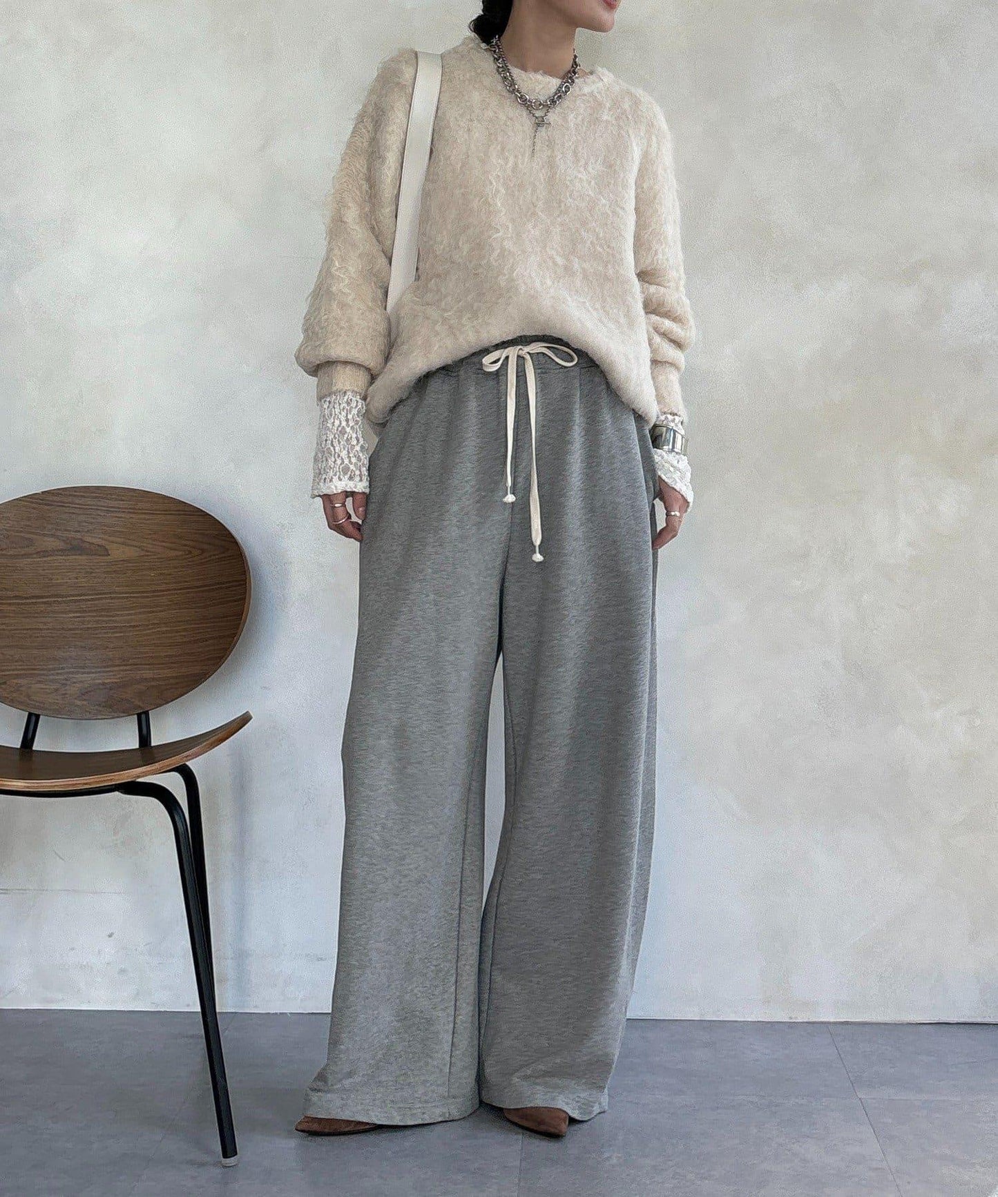 長款毛絨套頭衫