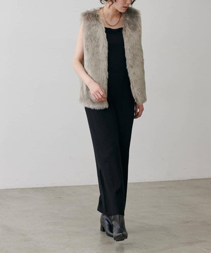 【LARUTA】長款仿皮草馬甲