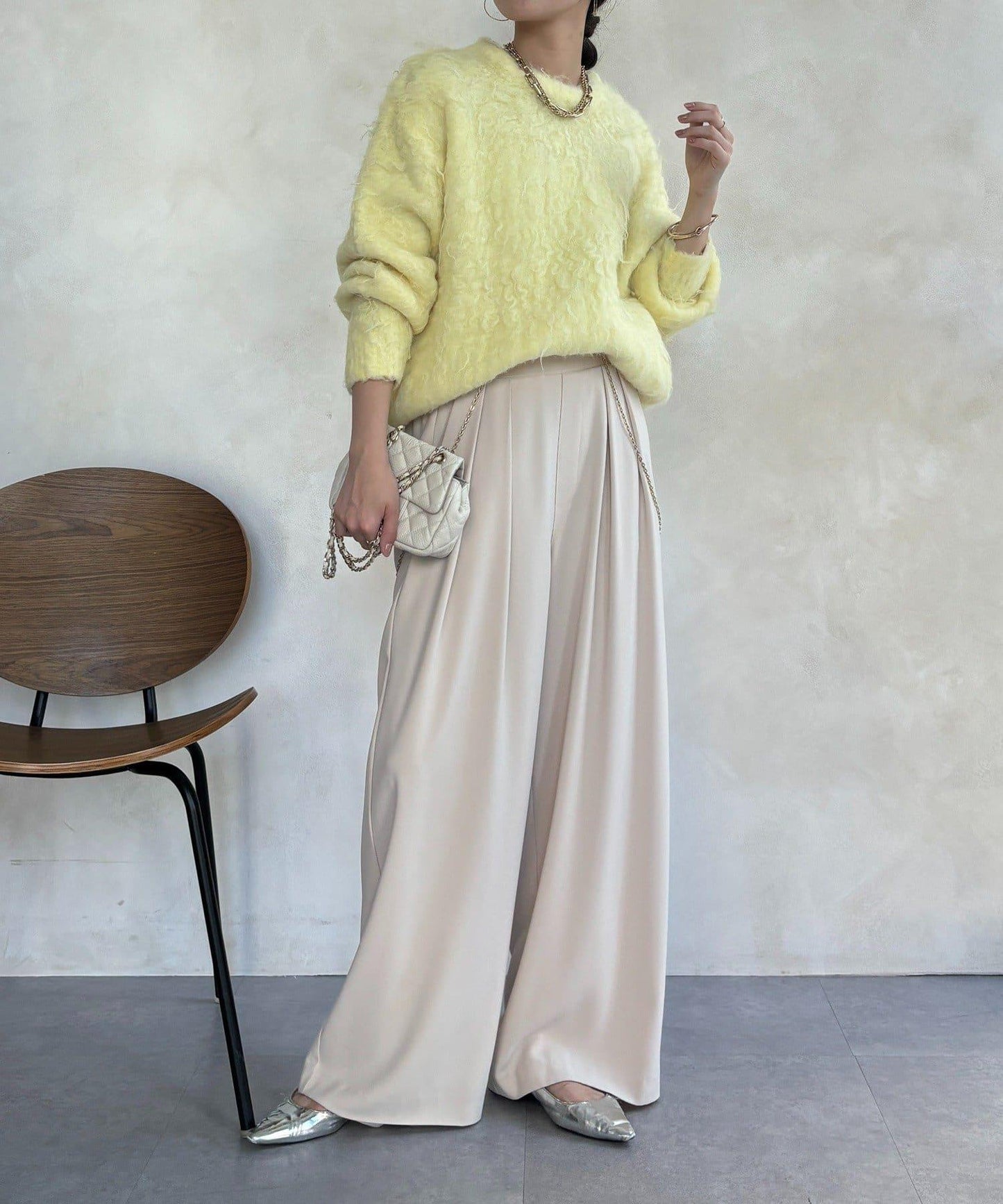 長款毛絨套頭衫