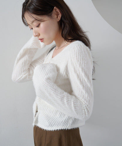 毛邊扭結套頭衫