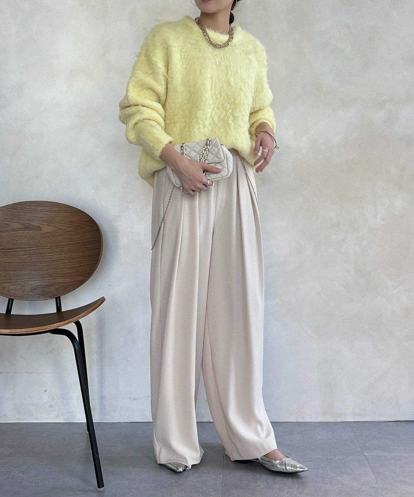 長款毛絨套頭衫