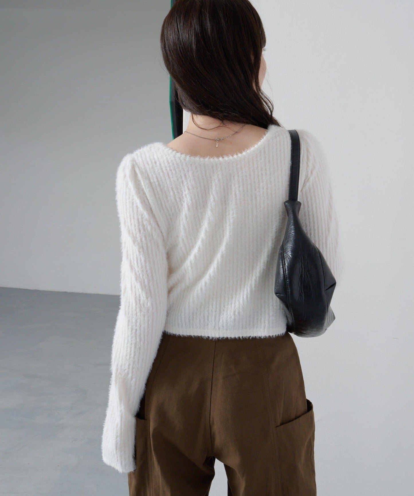 毛邊扭結套頭衫