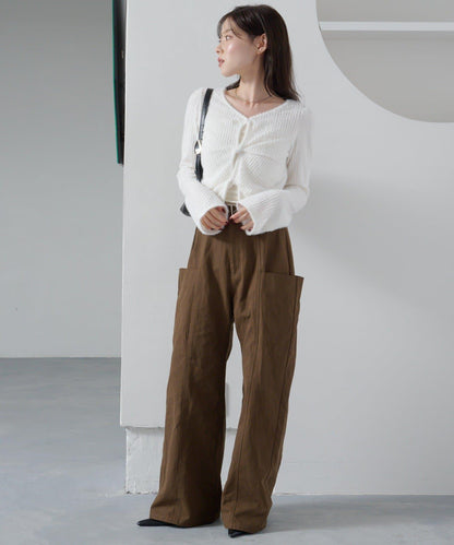 毛邊扭結套頭衫