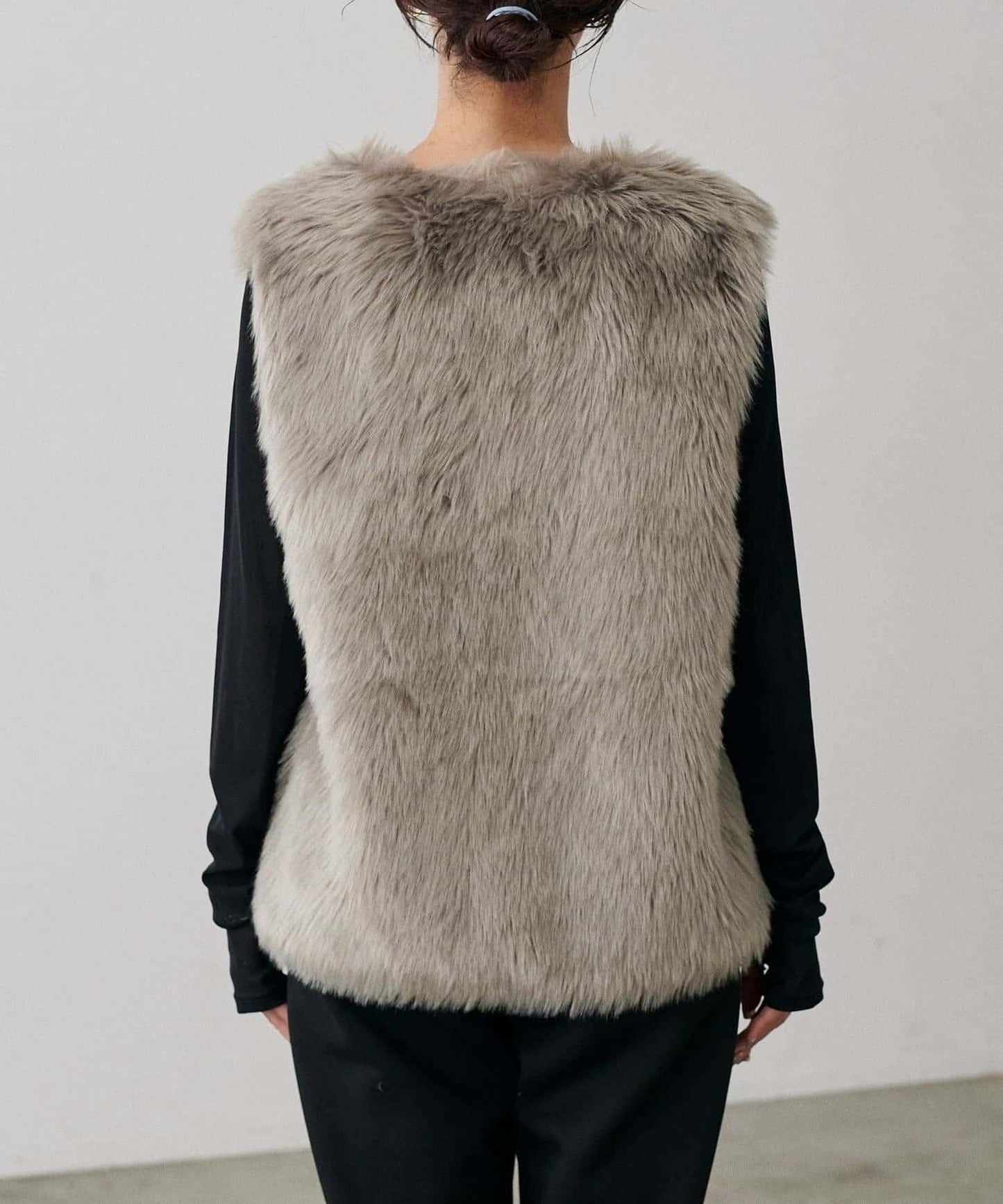 【LARUTA】長款仿皮草馬甲