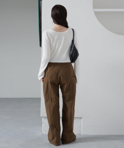 毛邊扭結套頭衫