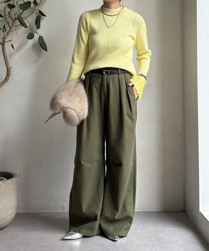 流蘇袖口羅紋針織衫