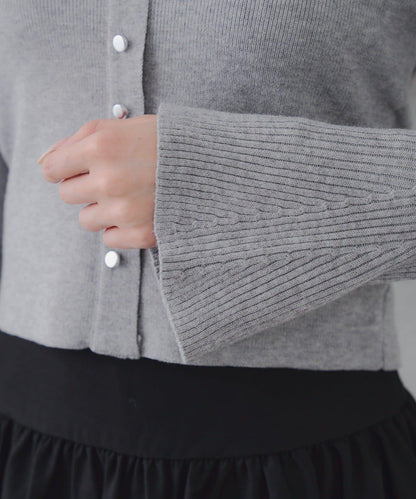 仿皮草翻領開衫