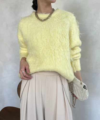 長款毛絨套頭衫