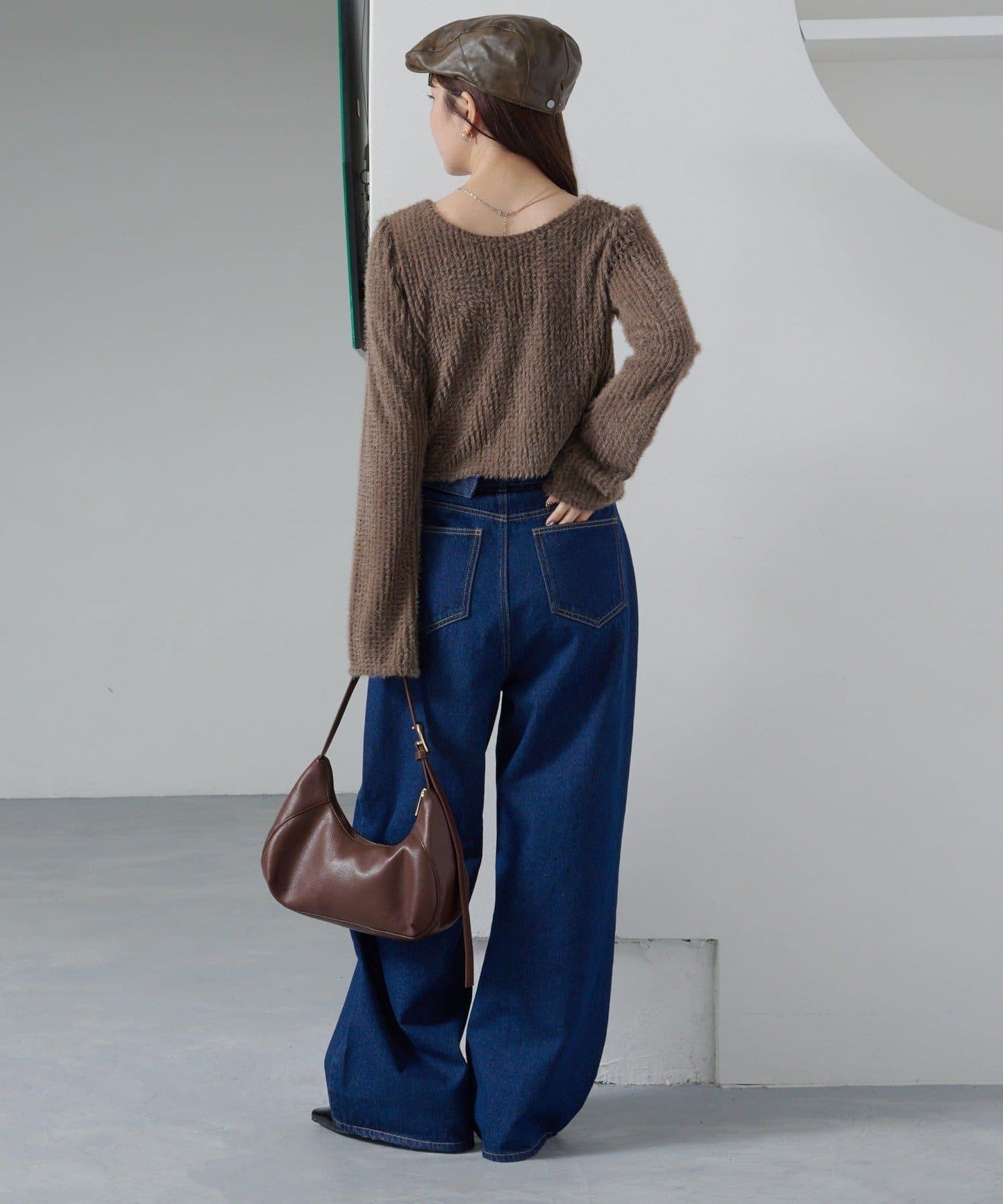 毛邊扭結套頭衫