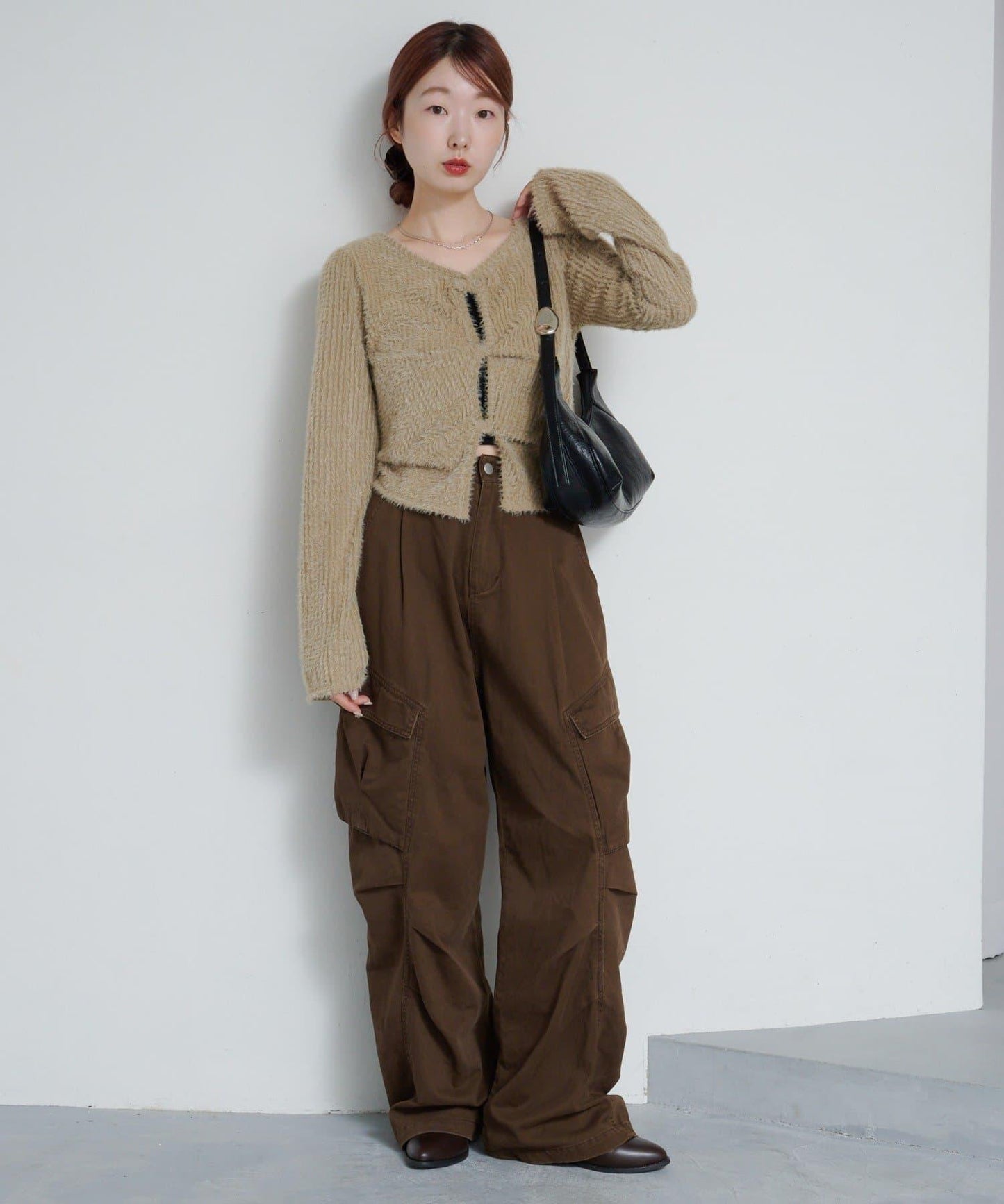 毛邊扭結套頭衫