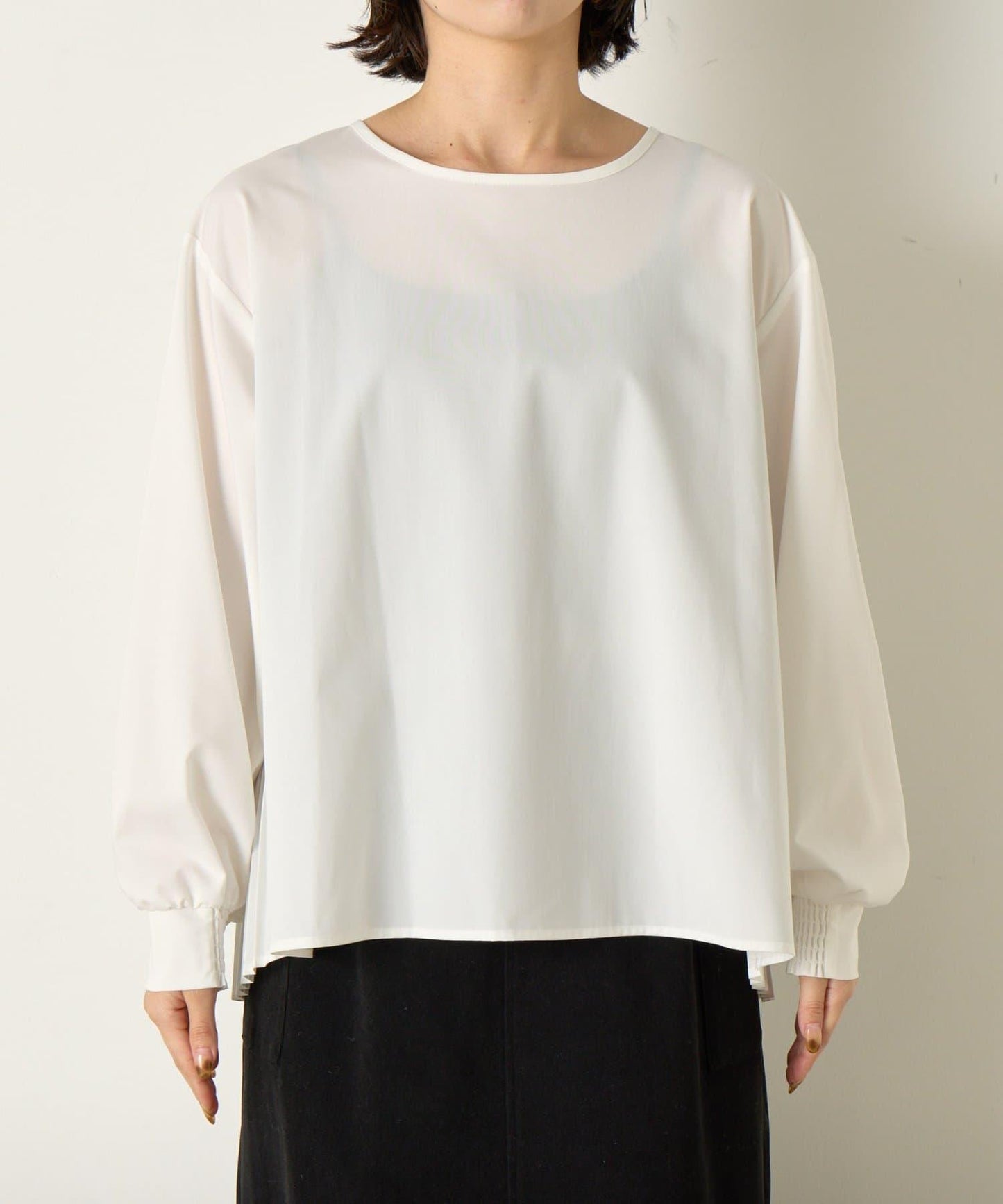 羽毛馬甲套裝襯衫