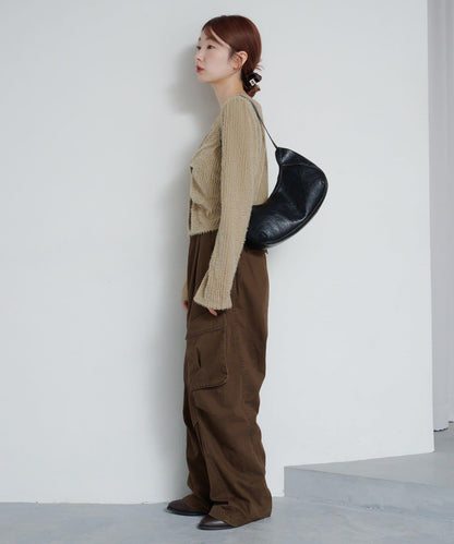 毛邊扭結套頭衫