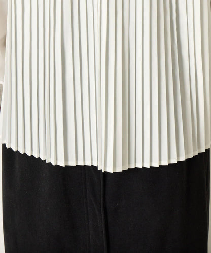 羽毛馬甲套裝襯衫