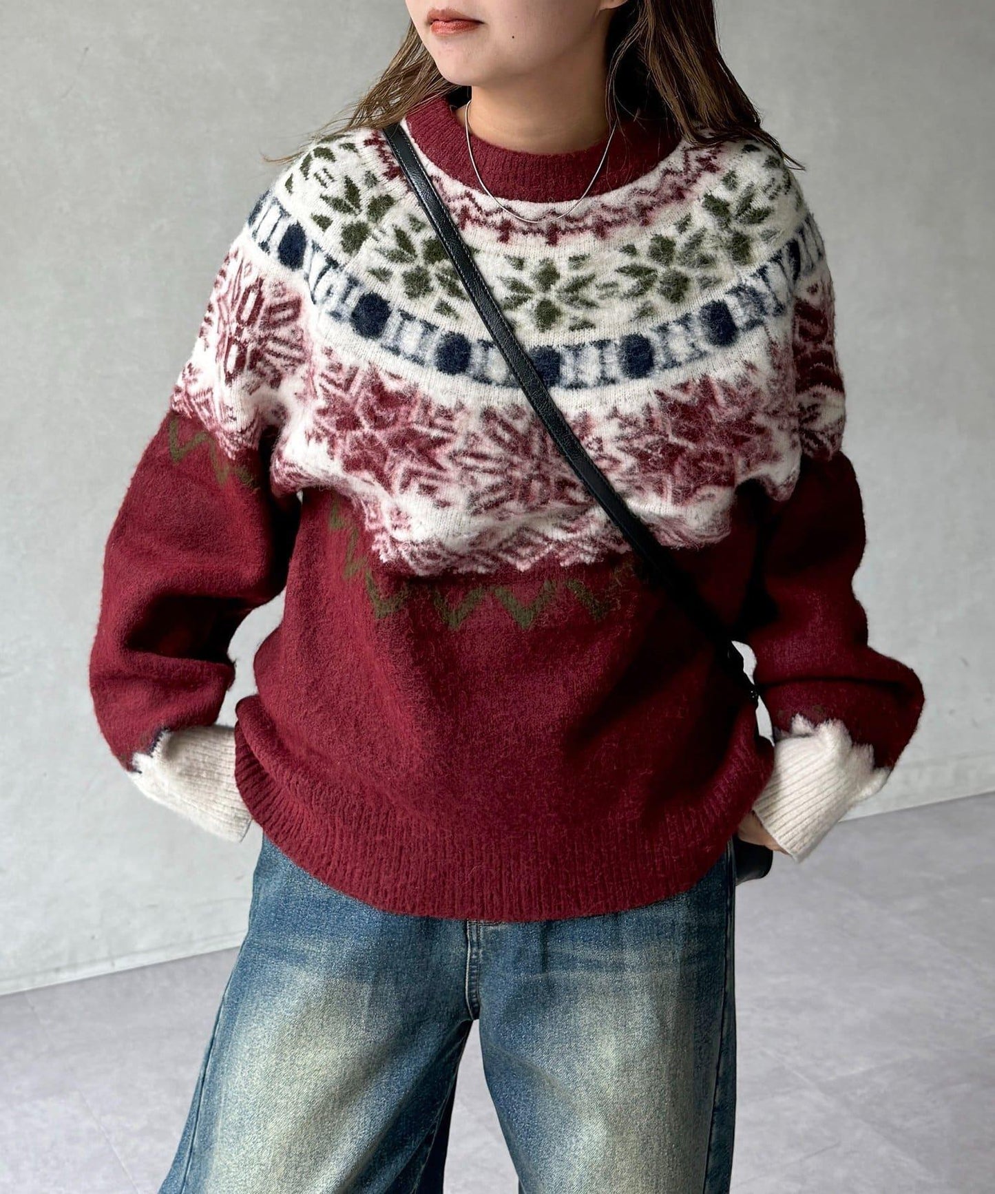 愛心圖案針織衫