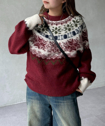 愛心圖案針織衫