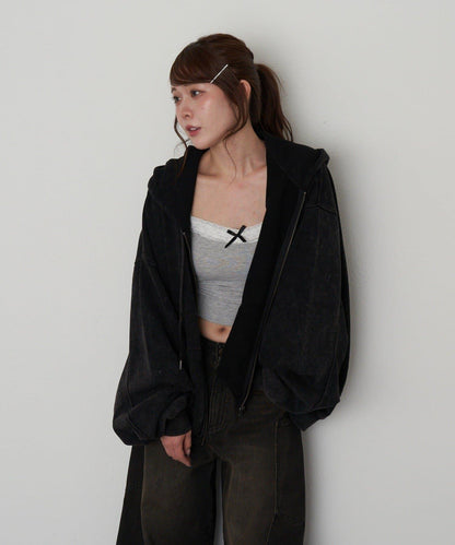 水洗色寬鬆衛衣 / 連帽衫