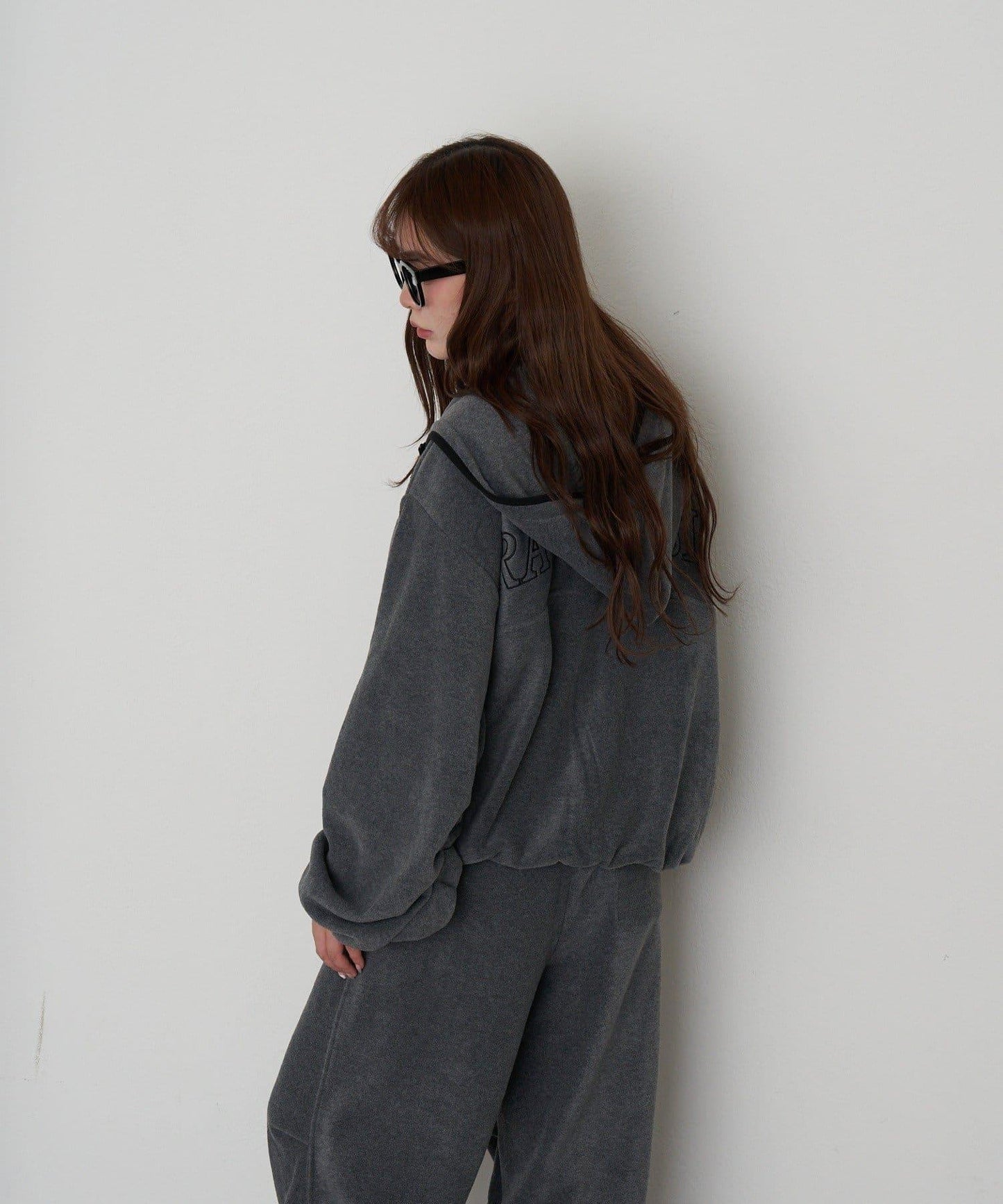 連帽拉鍊抓絨外套