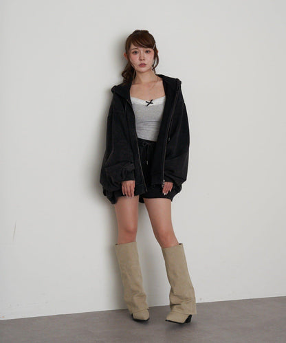 水洗色寬鬆衛衣 / 連帽衫