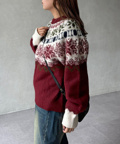 愛心圖案針織衫