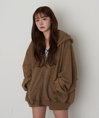 水洗色寬鬆衛衣 / 連帽衫