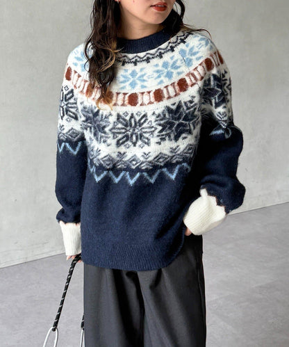 愛心圖案針織衫